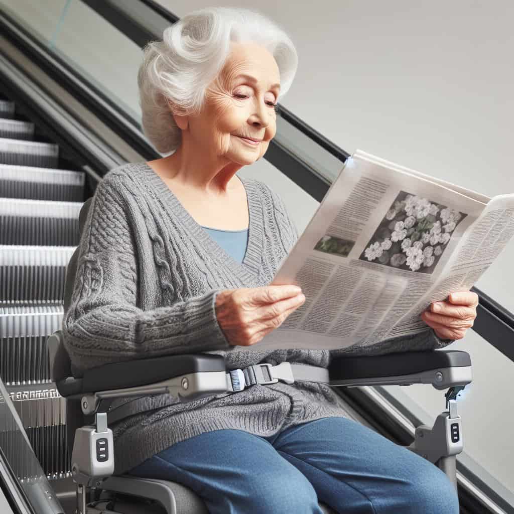Monte-escalier auxiliaire mobile,monte-escalier électrique portable pour  personnes âgées avec appui-tête relevable, monte et